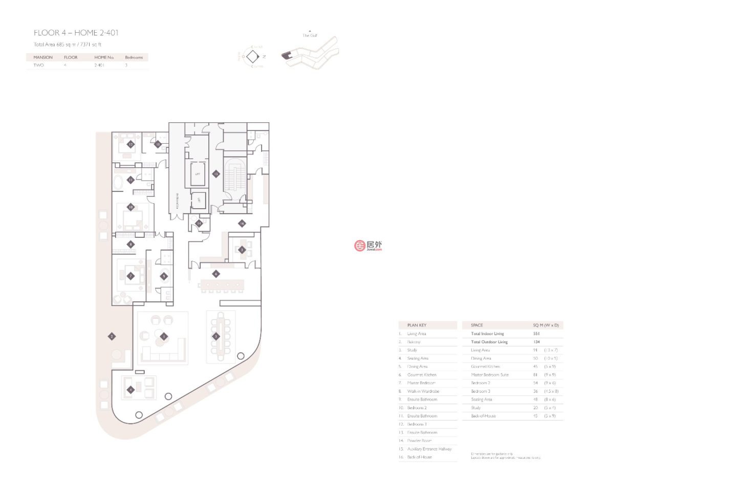 阿联酋迪拜迪拜的公寓，West Crescent，编号48206708